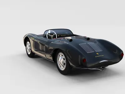 Porsche 550 Spyder black rev 3D model