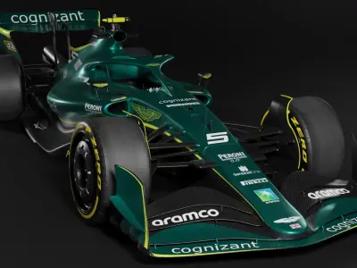F1 2022 Aston Martin Livery Low-poly 3D model