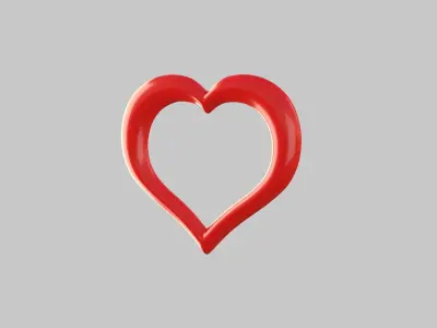 Heart icon v 09 3D model