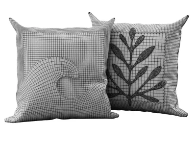 Decorative Pillows v2 3D model
