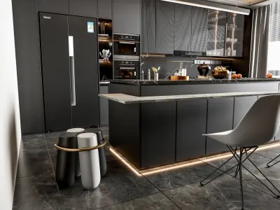 Kitchen Modern interior 96 3D model