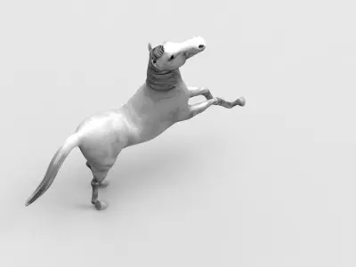 Horse Animated Low-poly 3D model