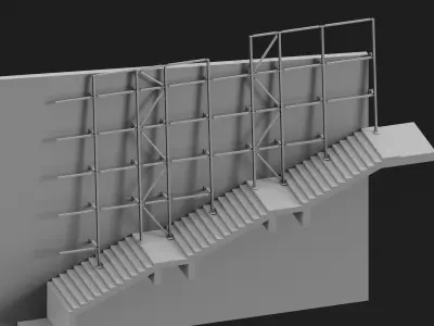 Facade Low-poly 3D model