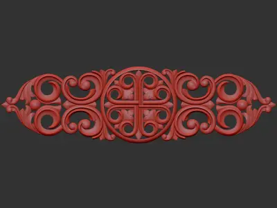 Carved decor 3D model 22