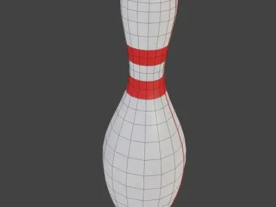 Low Poly Bowling Pin Low-poly 3D model