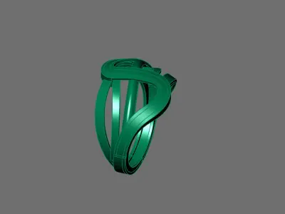 Women Ring Plain Ring Ready STL 3DM Models Womens Rings 3D print model 31