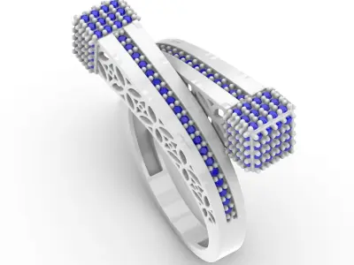 Jewelry Diamond Ring Model RG15 Free 3D print model