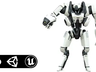 BATTLE DROID SYRIOS-E Rigged for Unreal Engine - Unity - MIXAMO 3D model