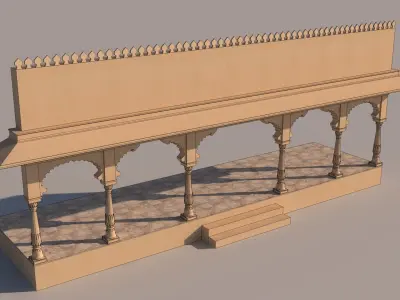 Indian Entry Wall 3D model