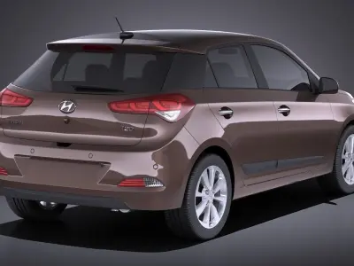 Hyundai i20 2017 VRAY 3D model