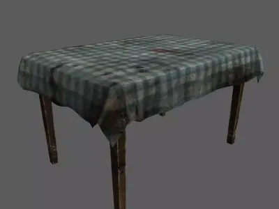 Old table Free low-poly 3D model