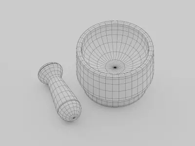 ADELSTEN pestle and mortar IKEA Low-poly 3D model
