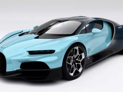 Bugatti Tourbillon 2026 Low-poly 3D model