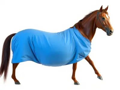 Chestnut Warmblood Horse with Energetic Pose Low-poly 3D model