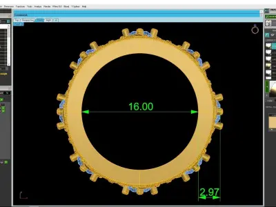 Royal Filigree Diamond Ring for Women  3256 3D print model