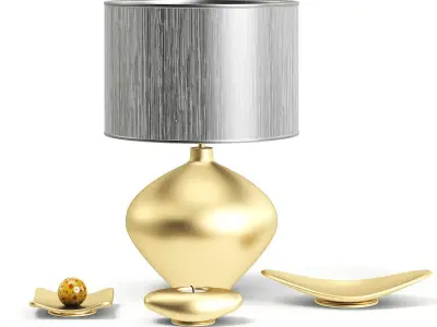 Golden Lamp with Decorations 3D model