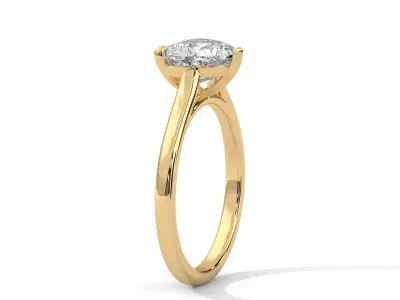 solitaire ring with detail images and 360 render videos 102 3D print model