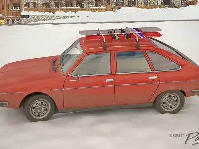 Renault 20 TS - 1978 - 3D model Low-poly 3D model