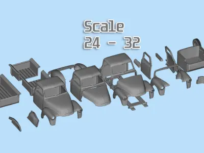 1951 Pickup 3100 3d printed Cars Old pickup 3D print model