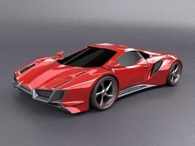 Evotros sports car concept 3D model
