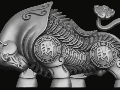 Bull Statue 3D print model