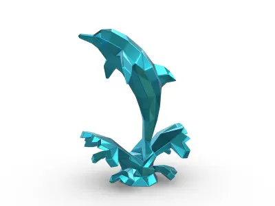 dolphin figure 3D print model