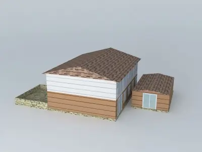 A Typical Low-Poly Family House/Condominium Free 3D model