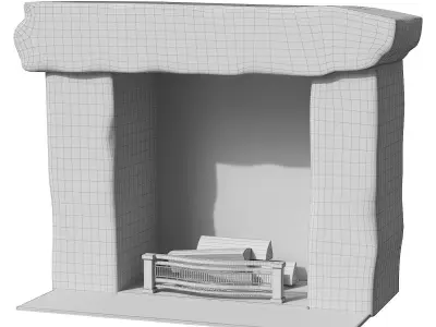 Stone Fireplace 3D model purchase