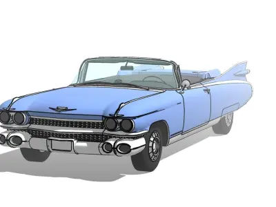 Impala vintage Car Low-poly 3D model