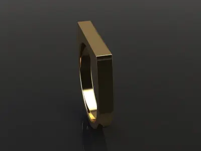 Dainty Narrow Bar Ring Band Mix Sizes 3D print model