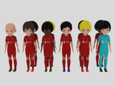 Liverpool Soccer - Football Team Low-poly 3D model