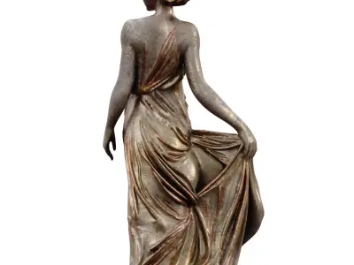 Roman Girl Statue  set 766 Low-poly 3D model