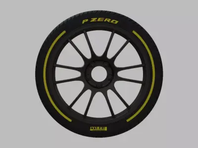 Miniature Enkei GTC01RR Rim and Tire - 3D Print - No Textures 3D print model