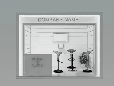Booth Exhibition Stand a417 3D model