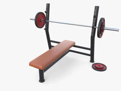 Olympic flat bench 3D model