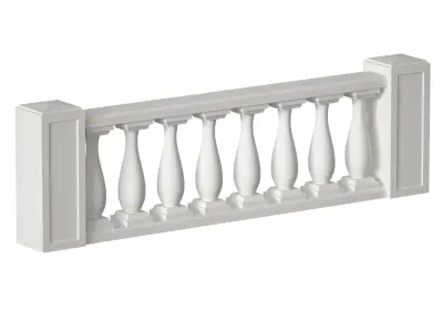 Balustrade fencing staircase balcony terrace 3D model