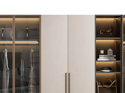 wardrobe Cabinets monomer Modern decoration 3D model