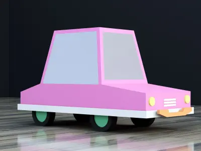 Simple Car 3D model Transportation asset 3D model