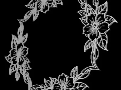 Flowers Frame 3D Print 3D print model