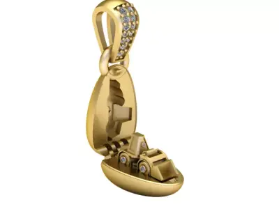 MENS CAR SHAPE PENDANT 3D PRINTABLE MODEL  3D print model