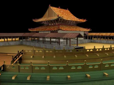 Chinese ancient house 3D model 42