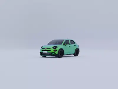Fiat 500x Sport del 2020 Low-poly 3D model