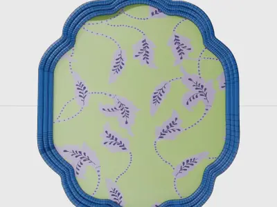 Clara Frame By Anthropologie in Blue 3D model