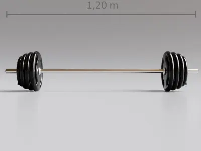 Gym Barbell 002 3D model