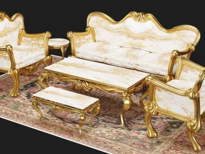 Ornamental Sofa 3D model
