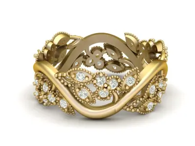 LUXURY FILIGIREE RING 3D PRINTABLE MODEL 3D print model