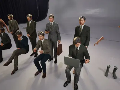 Modular Character - Asian Business Man - MS2 Low-poly 3D model