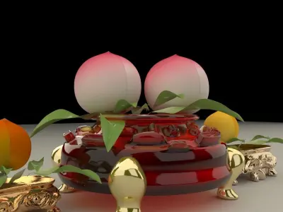 Chinese peach 3D model
