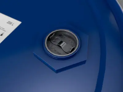 Realistic Valvoline Oil Barrel 3D Model Low-poly 3D model