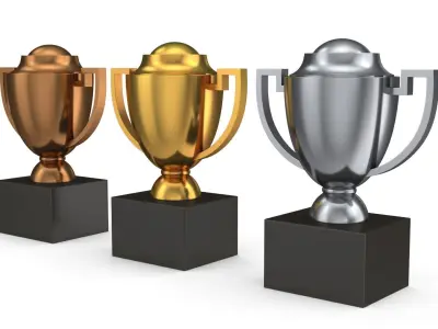 Trophy cups 3D model